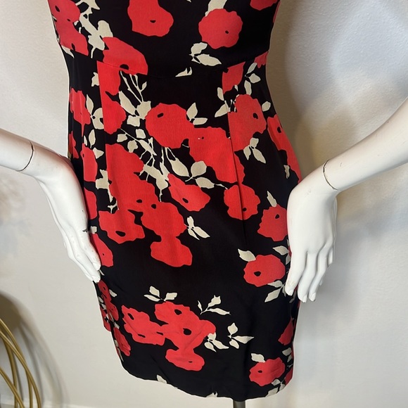 Temperley London Red & Black Silk Dress 4 - Picture 9 of 11